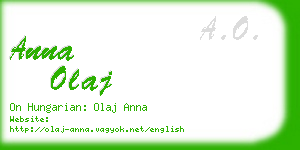 anna olaj business card